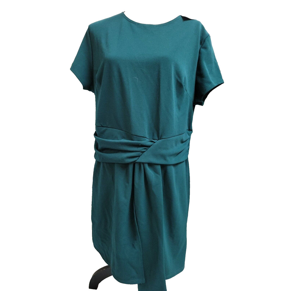 Touch Me Dress Women Size 2X Green Classic Retro Conservative Plus School Club